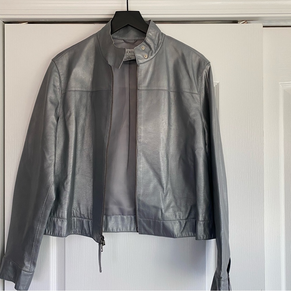 Nine West Metallic Silver Jacket
